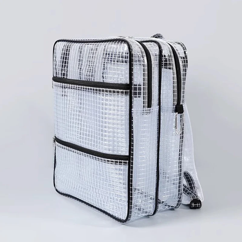 18 Inch Tool Bag Large Capacity Tool Storage Kit PVC Transparent Shoulder Tool Bags Dustproof Hardware Tools Organizer Backpack