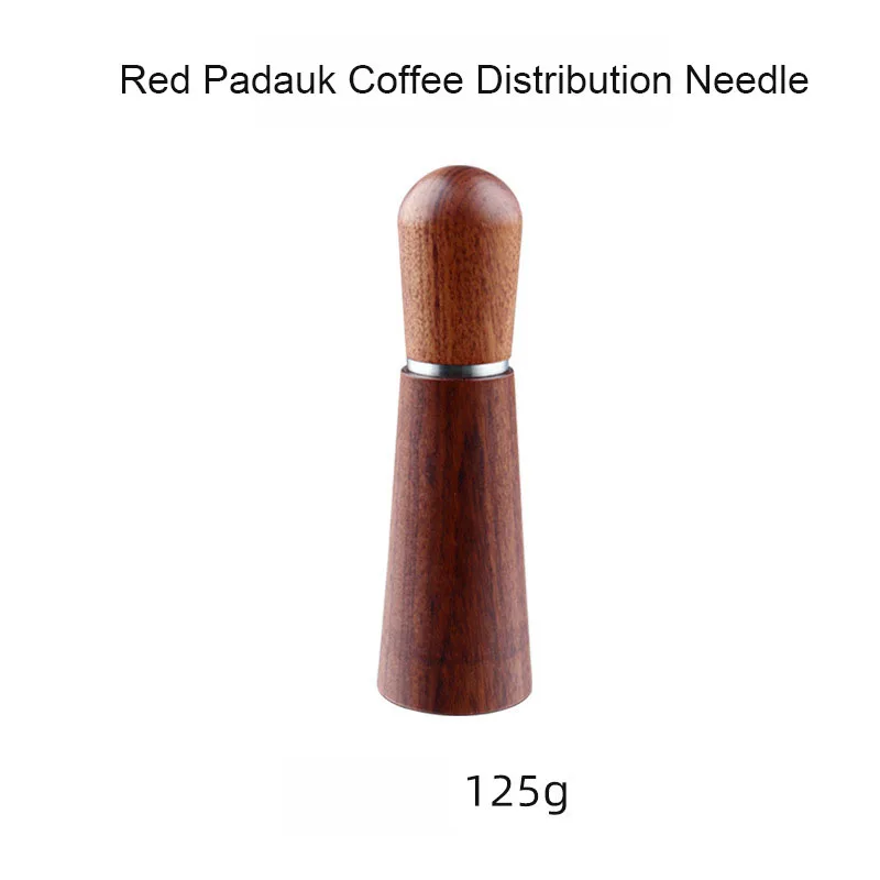 Red Padauk Solid Wood 8-Pin Coffee Distribution Needle with Base, WDT Tool for Stirring & Loosening Grounds