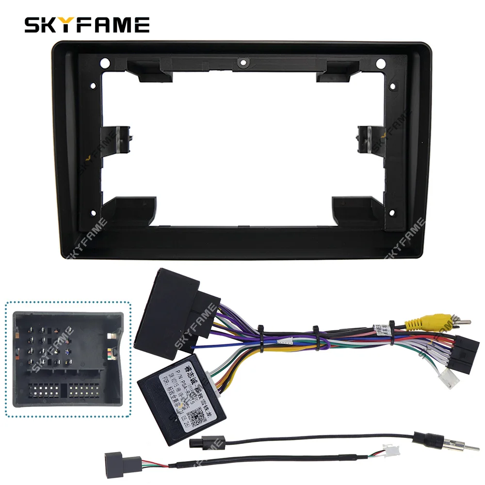 SKYFAME Auto Frame Fascia Adapter Canbus Box Decoder Android Radio Dash Fitting Panel Kit Voor Peugeot 308 308 SW 308 S T9