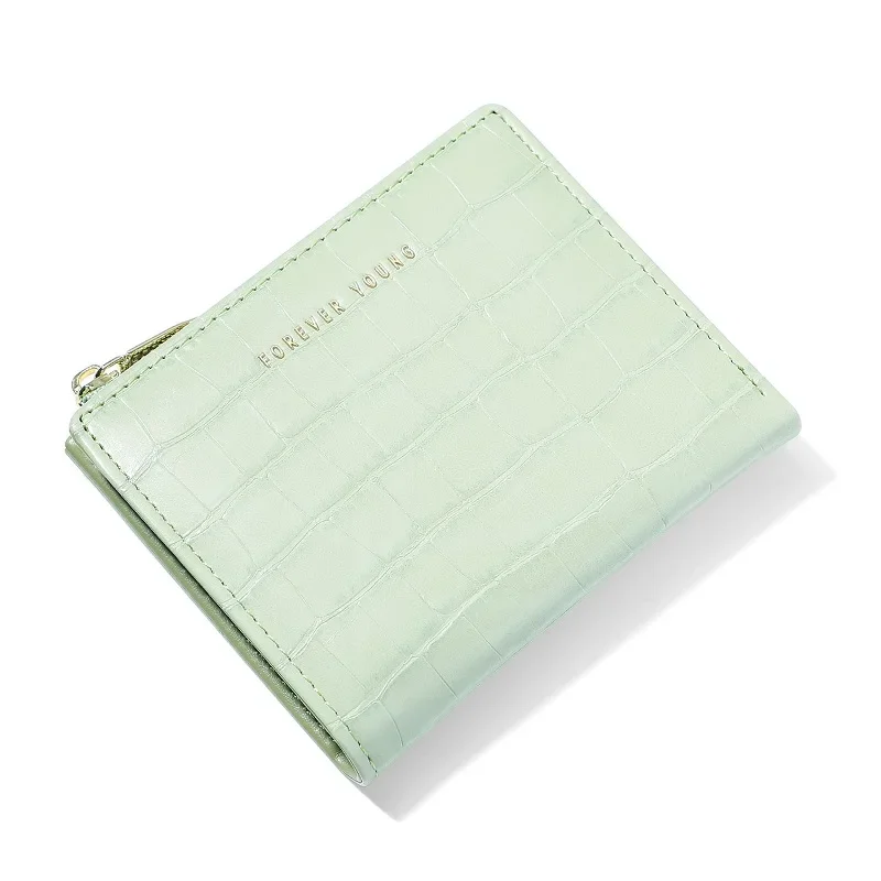 

Urban Minimalist Women's Wallet Short Fashion Coin Purse Solid Color Stone Pattern Wear-resistant PU High-end Two Fold Card Bag