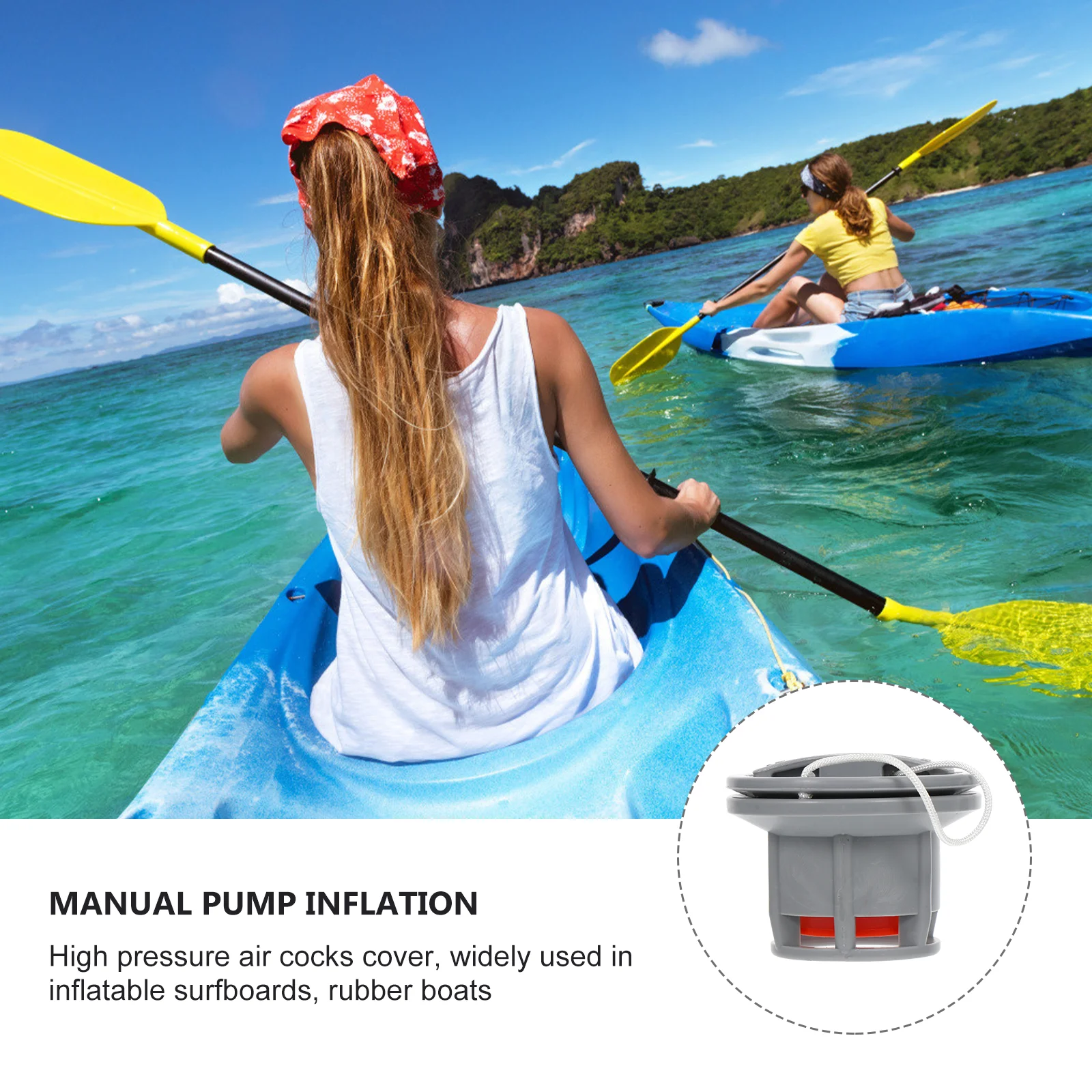 

1Pcs Eight-Hole Inflatable Boat Air Valves Stable PVC Connector Adapter for Surfboards Kayaks Pump Accessories