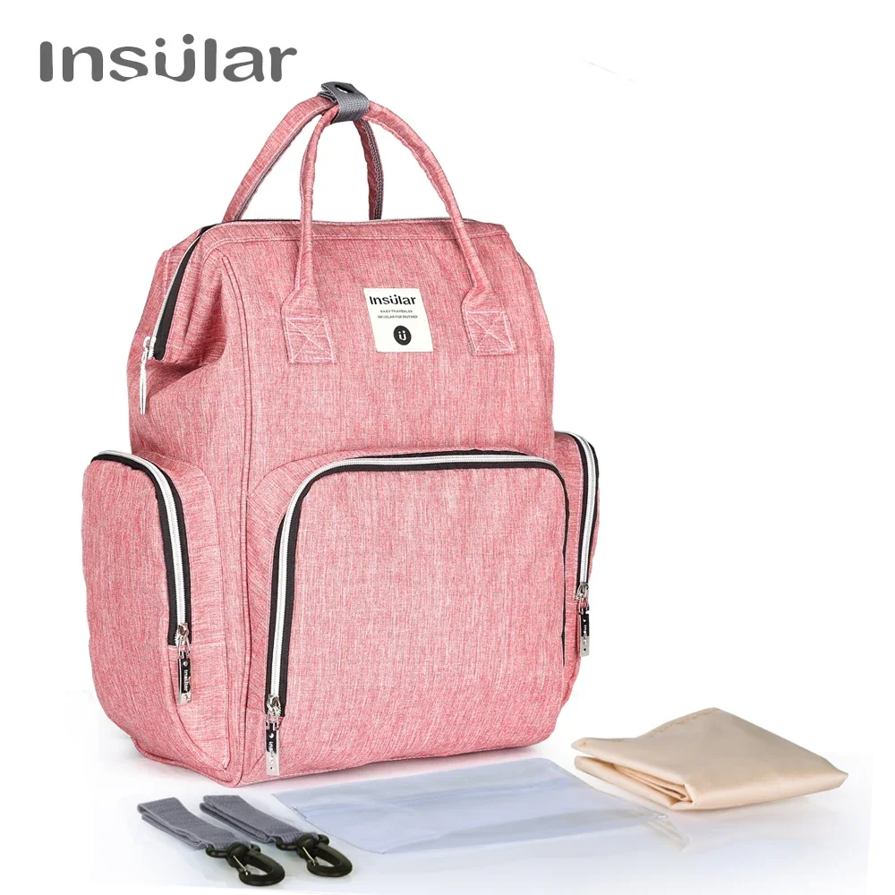Insular Thermal Bag For Baby Strollers And Feeding Bottles Baby Diaper Backpack Mother Nappy Travel Bags Baby Nappies Handbag