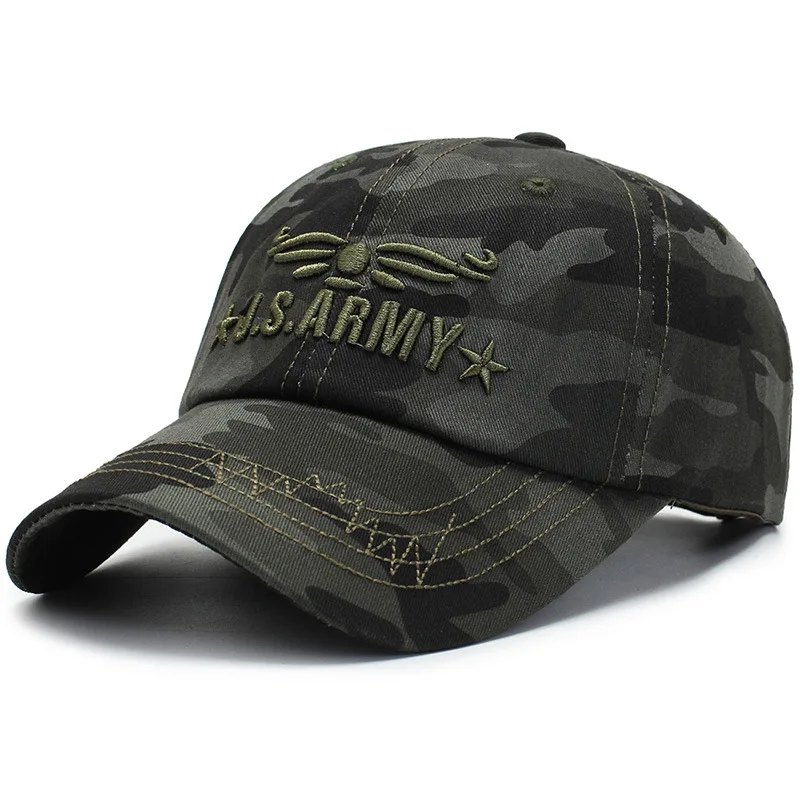 High Quality Camo Baseball Cap For Men Women U.S.ARMY Summer Sun Protection Snapback Caps Camouflage Outdoor Fisher Hat