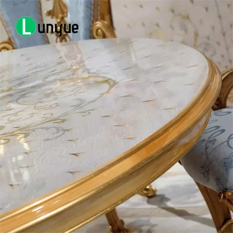 Italian Luxury Round Dining Table Set with 8 Chairs High End Custom Shell Design Modern Home Restaurant Furniture