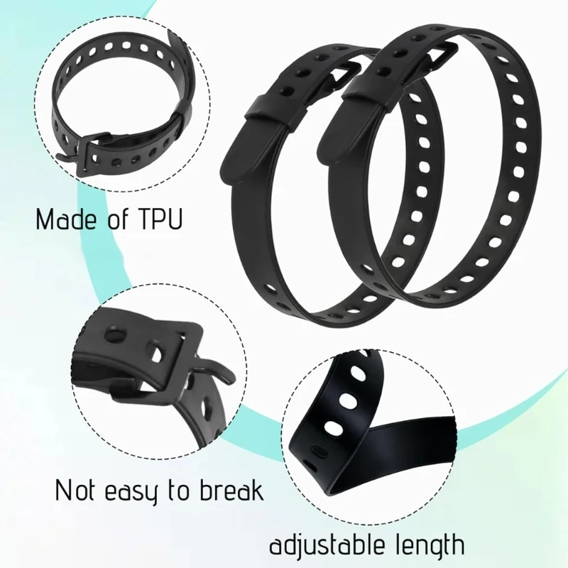 8Pcs Reusable Industrial Straps Rubber Tension Strap Adjustable Utility Straps with Clamps for Motor Gear Tightening C7AC