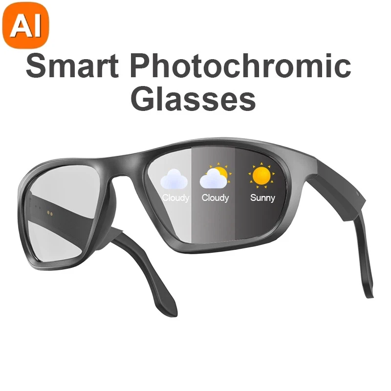 4KHD AI Camera Glasses 800MP Photochromic Multifunctional Smart Glasses Bluetooth Calling Photo Video Music Translation 2026 New
