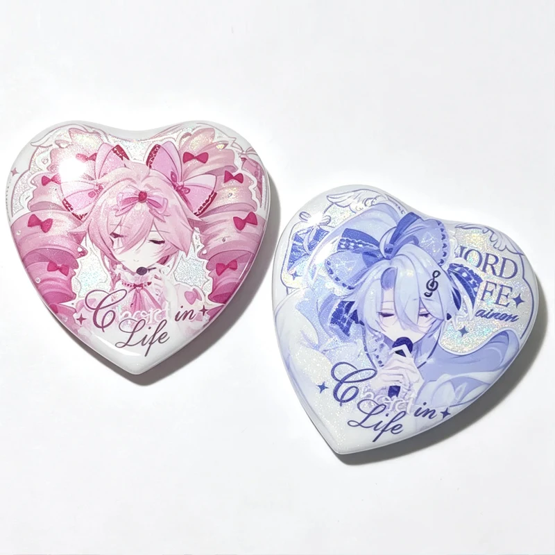 2Pcs/Set Khaslana Phainon Mydei Genderbend Heart Tin Badges Cute Anime Pins Itabag Accessories