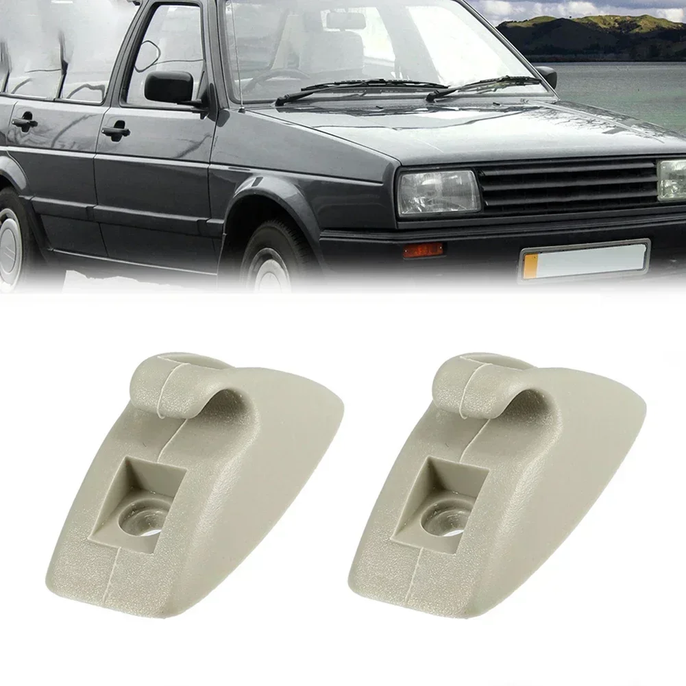 2pcs Car Sun Visor Support Clip Retainer Hanger Beige Holder Hook Bracket OE 191857559 For Rabbit 1979-1984 MK1 1979-1984