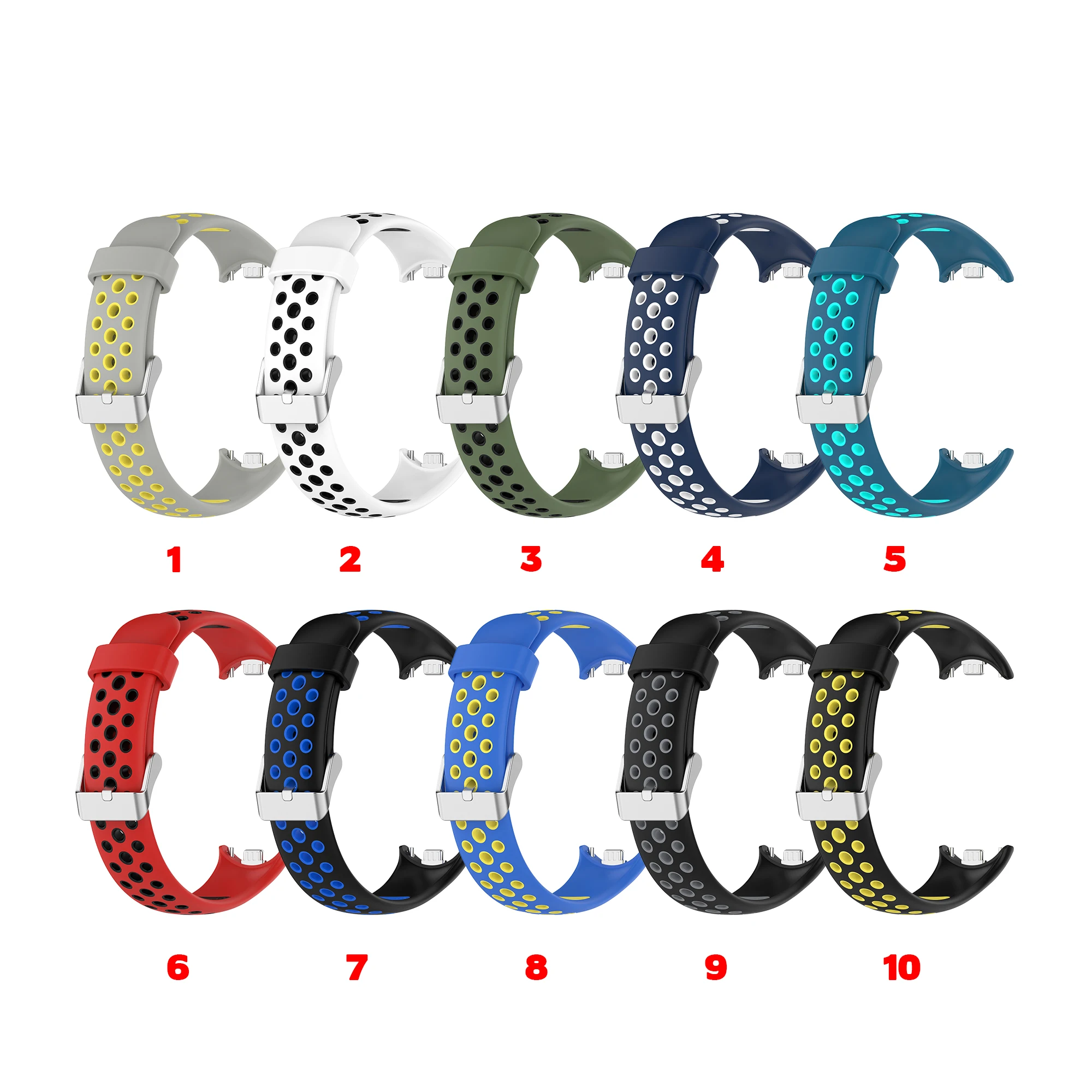 Xiaomi Smart Band 9 Strap Sports Breathable Silicone Strap For Mi Band 9 / 8 Replacement Wristband