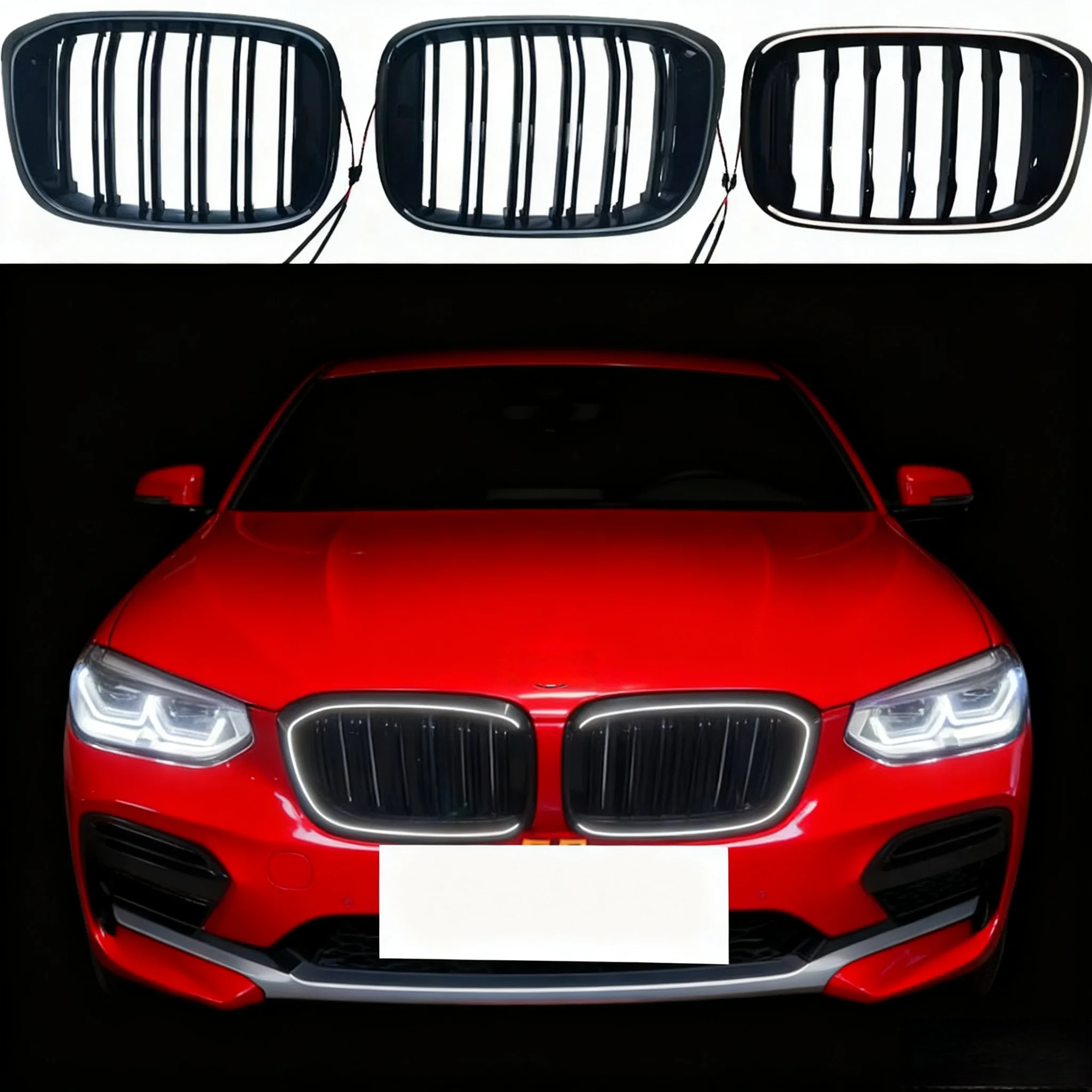New Design Front Kidney Luminous Grille Led Light Grill Replacement Racing Grills Grilles Auto For BMW X3 G01 2018 To 2021