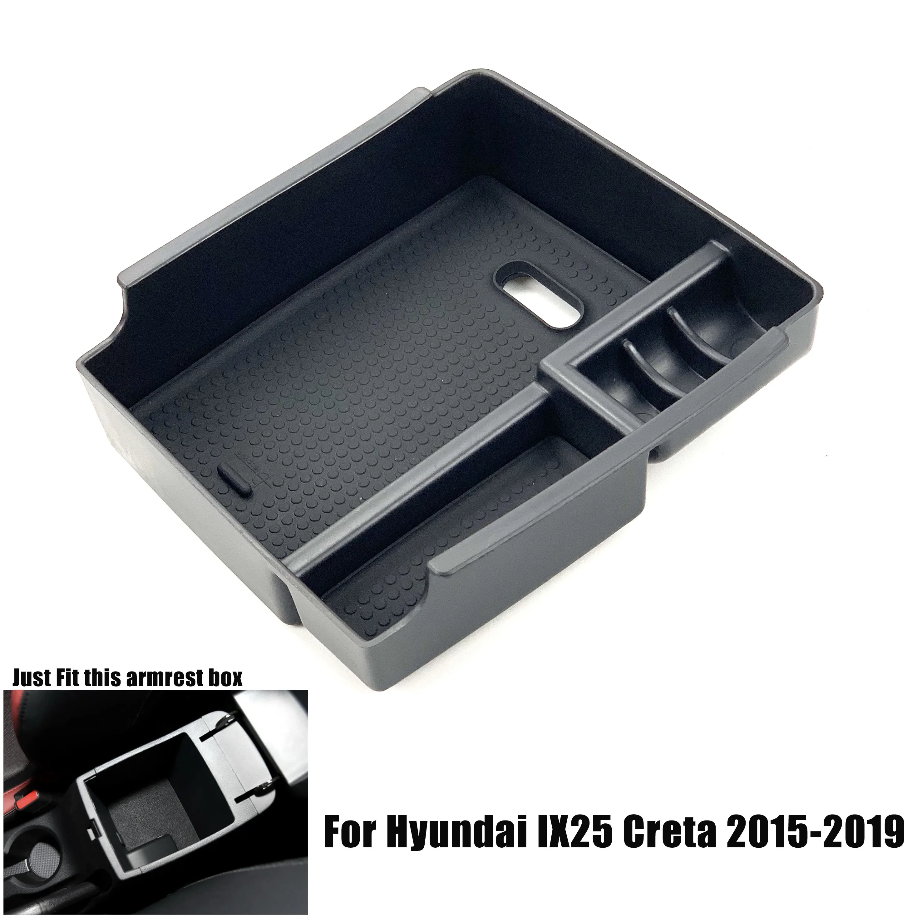 Bandeja de caja de almacenamiento para reposabrazos de coche, para Hyundai Kona Encino CELESTA Tucson iX35 iX25 Creta VERNA Solaris LAFESTA Elantra Avante Mistra