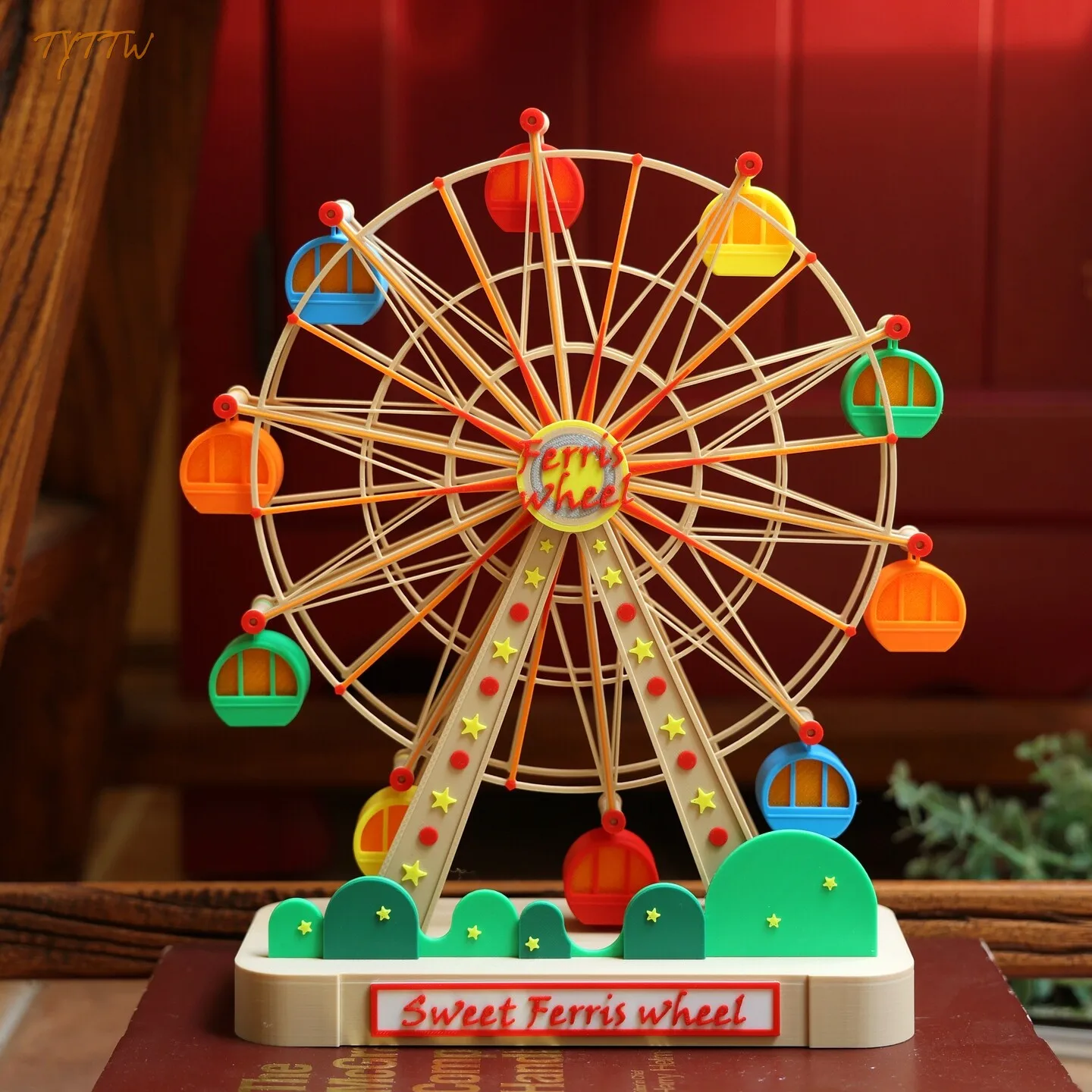 Sunshine Heals Happiness Ferris Wheel Home Furnishing Restaurant Window Cartoon Meaning Couple Friends Gift Decorative Ornaments