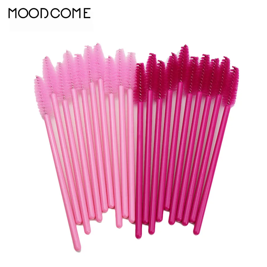 Lot de 50 brosses cosmétiques jetables, outils de maquillage, baguettes de Mascara, applicateur, Micro cils, Extension de cils