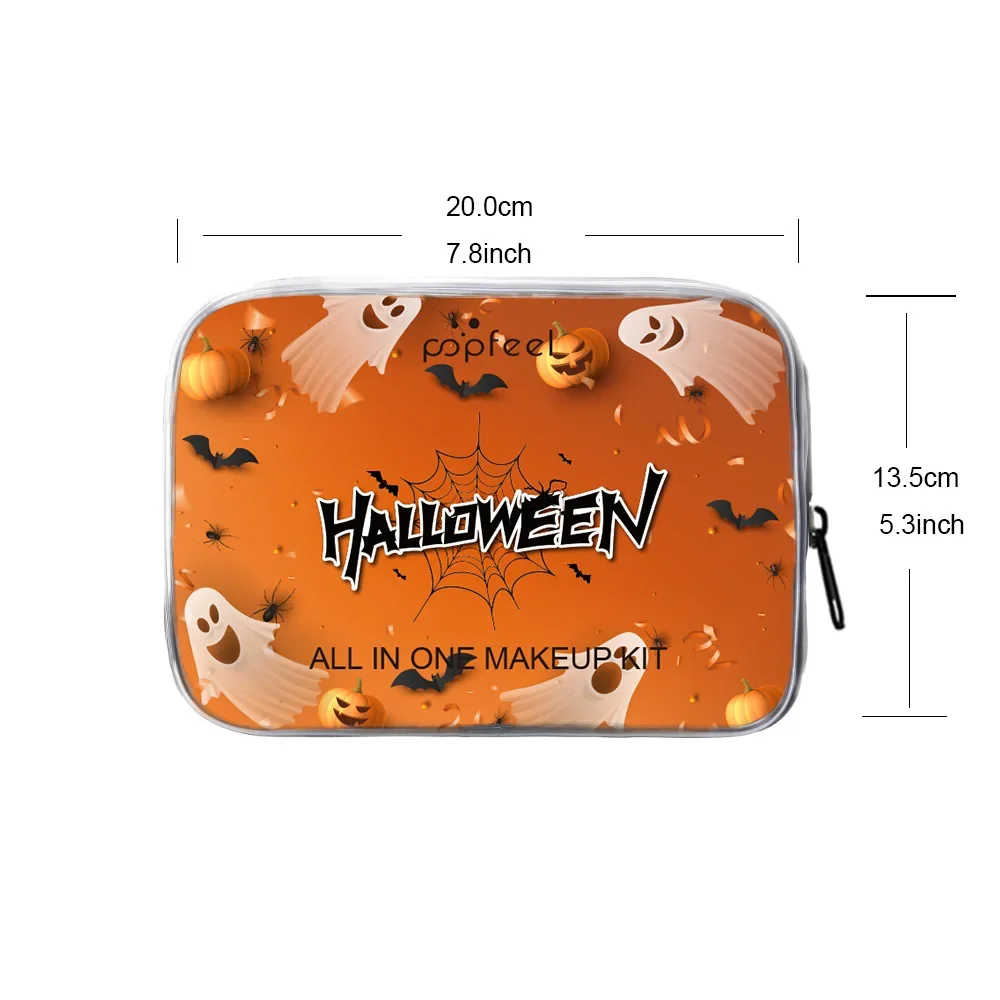 Kit per il trucco Popfeel più venduti Set completo Ombretto Eyeliner Sopracciglia Lucidalabbra Correttore Blush Regali di Halloween per le donne Cosmetici