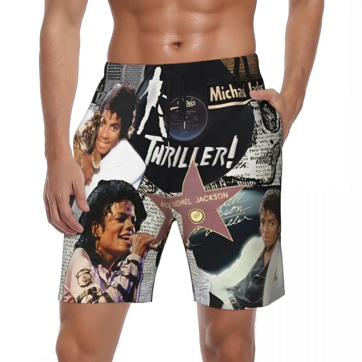 

Swimwear MJ Michael King Poster Gym Shorts Summer Jackson Singer Pop Art Classic Beach Shorts Men Sportswear Swimming Trunks