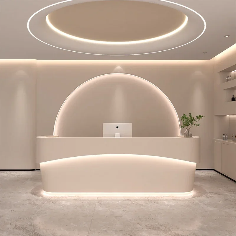 

Рекламный магазин Стойка регистрации Офис Роскошный белый конференц-магазин продуктов Стойка регистрации Стойка регистрации Мебель для бара Escritorio