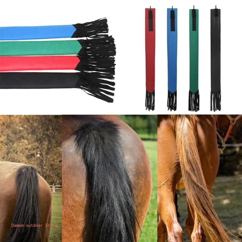 

Horse Tail Bag Fringe Stretchy Horse Tail Bag, Horse Tail Guard Equine Tail Wrap Horse Tail Protector Horse Tail Cover