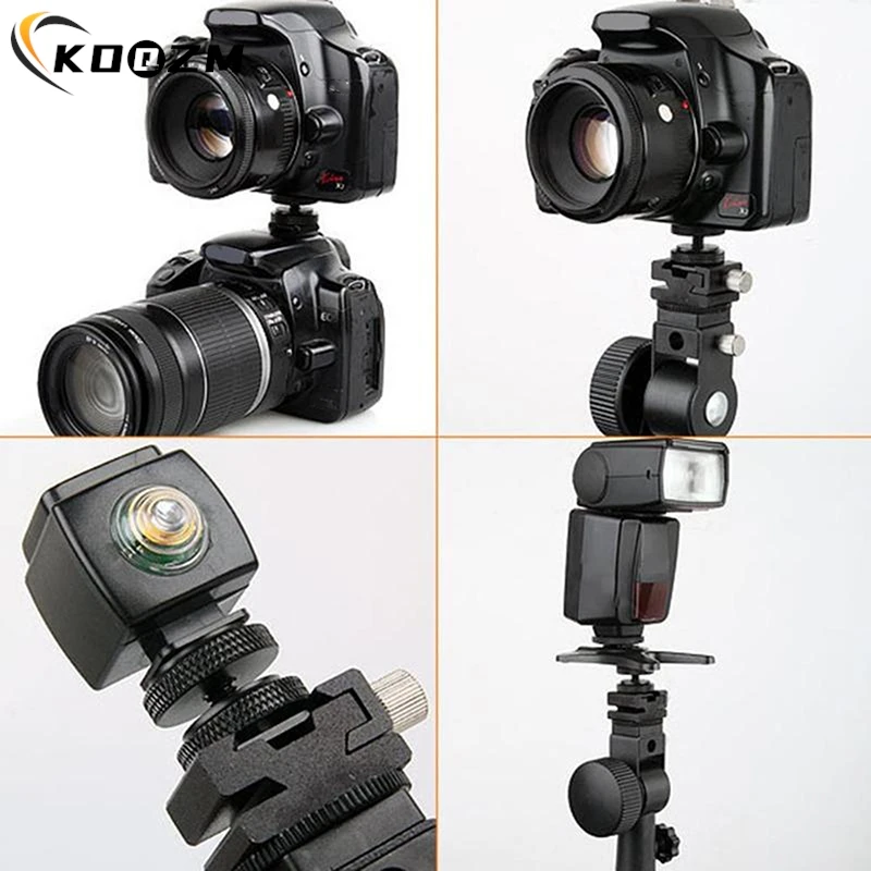 1/4 Double Conversion Screw Flash Metal Hot Shoe Mounts Camera Flash Adapter Upgrade Photography 2-in-1 General Components Tools