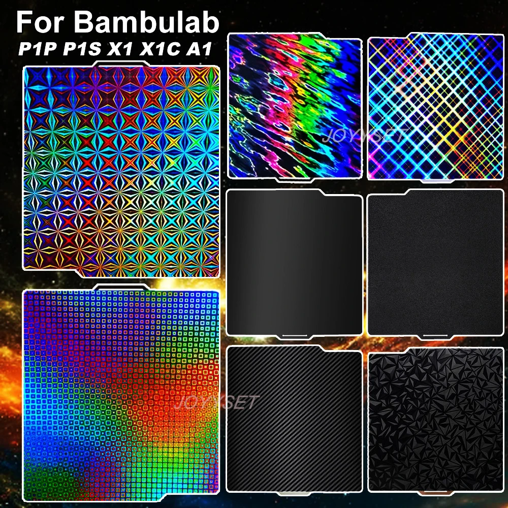 

For Bambu Lab A1 Print Plate 3D Printer Accessries Double Sided Heated Bed Bambulab P1P P1S A1 PEI Sheet for Bambu Lab X1 Carbon