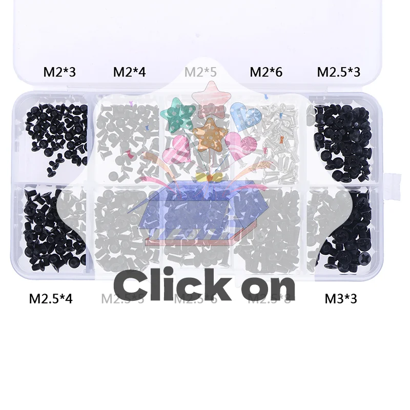 

Набор винтов для ноутбука, 500 шт., универсальный винт m2 m2,3 m3