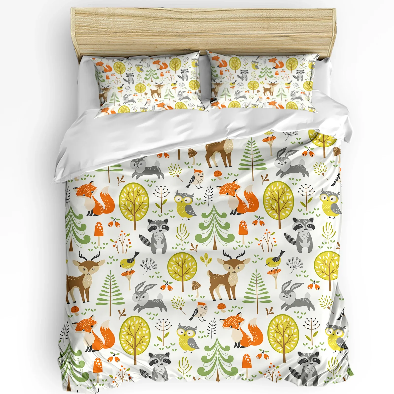 

Cartoon Animal Lion Elephant Giraffe Duvet Cover 3pcs Bedding Set Home Textile Quilt Cover Pillowcases Room Bedding Set No Sheet