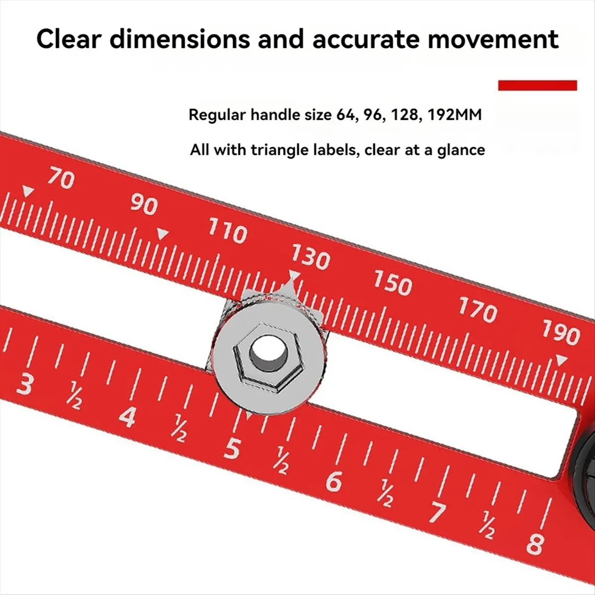 ABJY متري/بوصة مقبض قالب تهزهز دليل الحفر مقبض كابينة مقبض قالب محدد درج تركيب تحديد المواقع حاكم #6