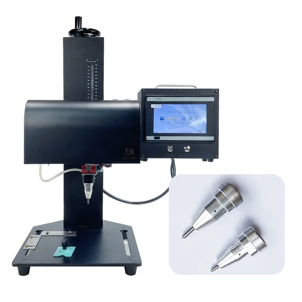 

KELIER 2022 NEW Benchtop Pneumatic Dot Pin Engraving Machine For Industrial Motorcycle Part Nameplate Metal With CE