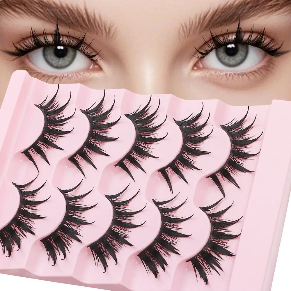 Wispy Fluffy False Eyelashes Thick Long Handmade Craft 3D Faux Mink Eyelashes Reusable Soft Band Eye Makeup Tools