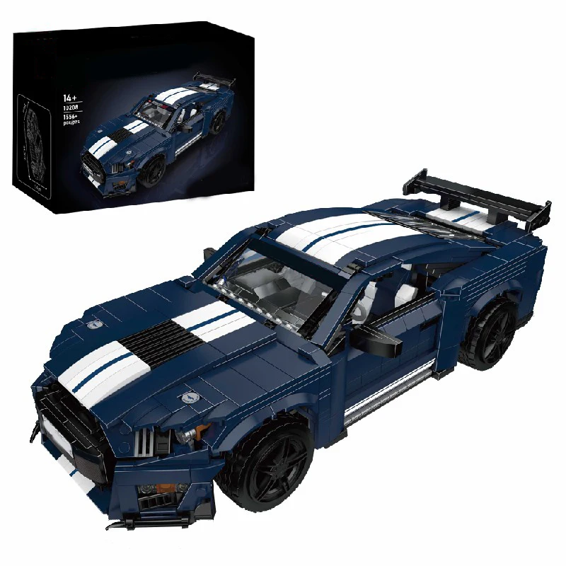 Technik Blue Retro Raceing Car Building Blocks Sport Seep Hypercar Assembly Brick Model Kit ToysAdult Kid Birthday Gift 980PCS