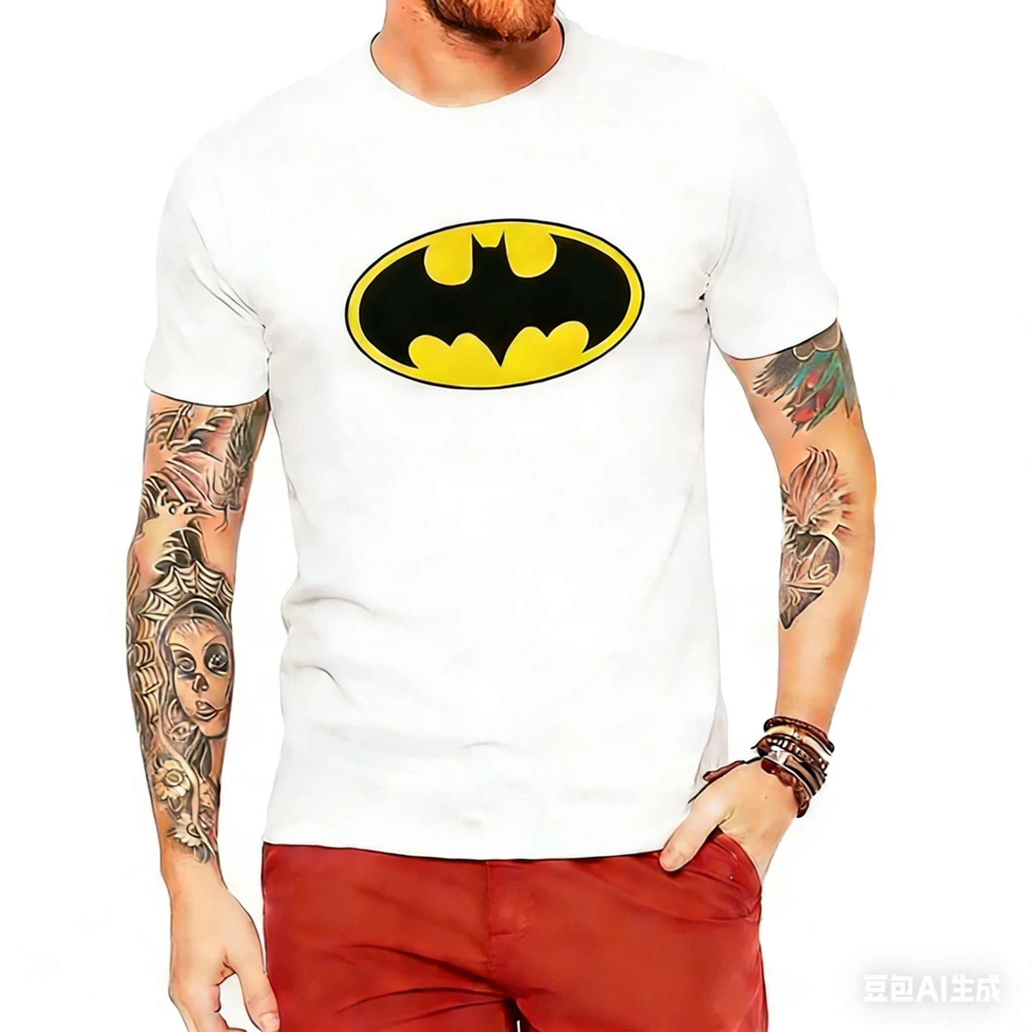 2026 Nieuwe Klassieke Batman & Superman Print Katoen Heren T-shirt Zomer Korte Mouw Streetwear Tees Casual Plus Size Unisex Tops
