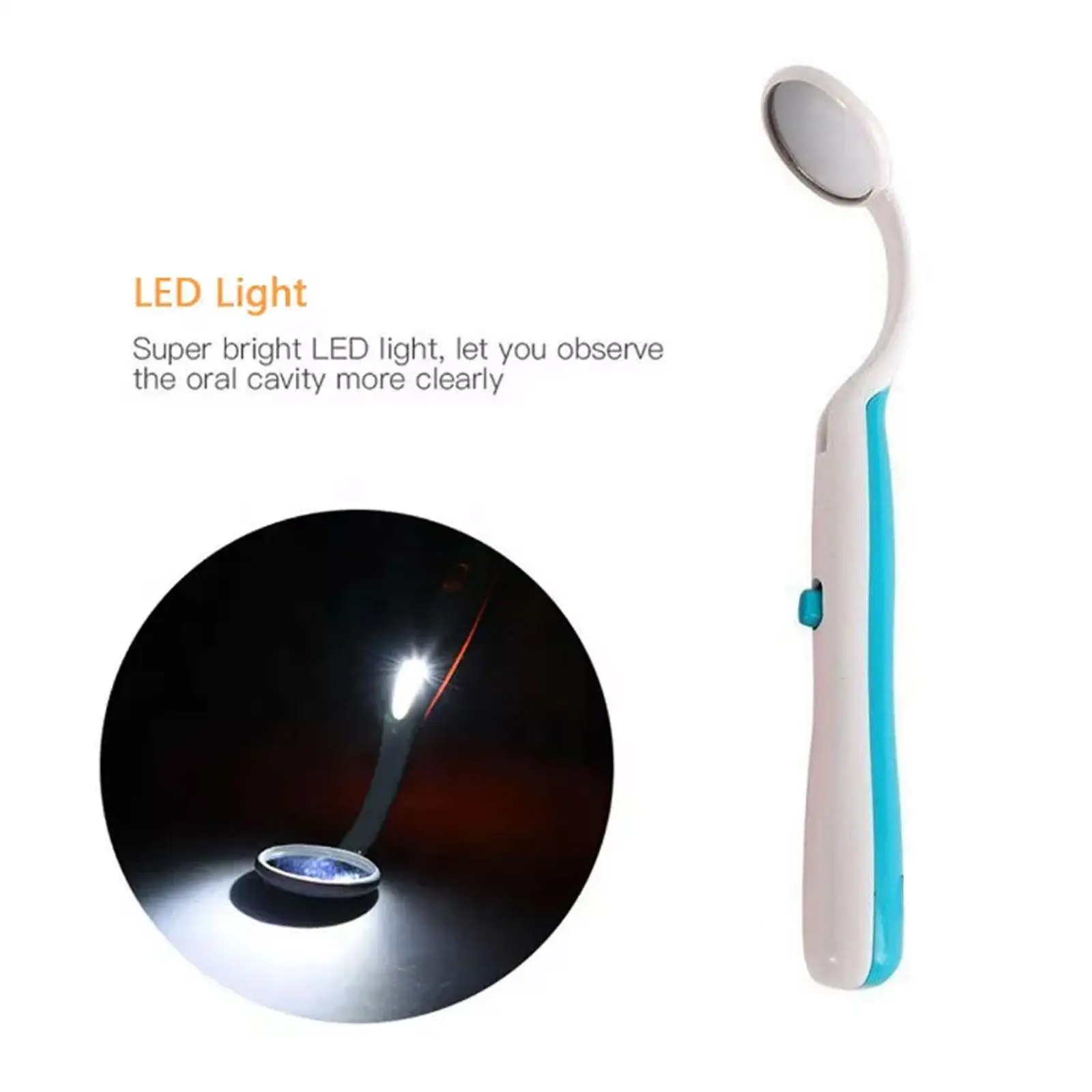 1PCS แบบพกพาทันตกรรมไฟ LED กระจกปากแบบใช้ซ้ำได้ป้องกันหมอกการออกแบบสดใสการตรวจสอบช่องปากเครื่องมือทันตแพทย์เกรดสุขอนามัยเครื่องมือ