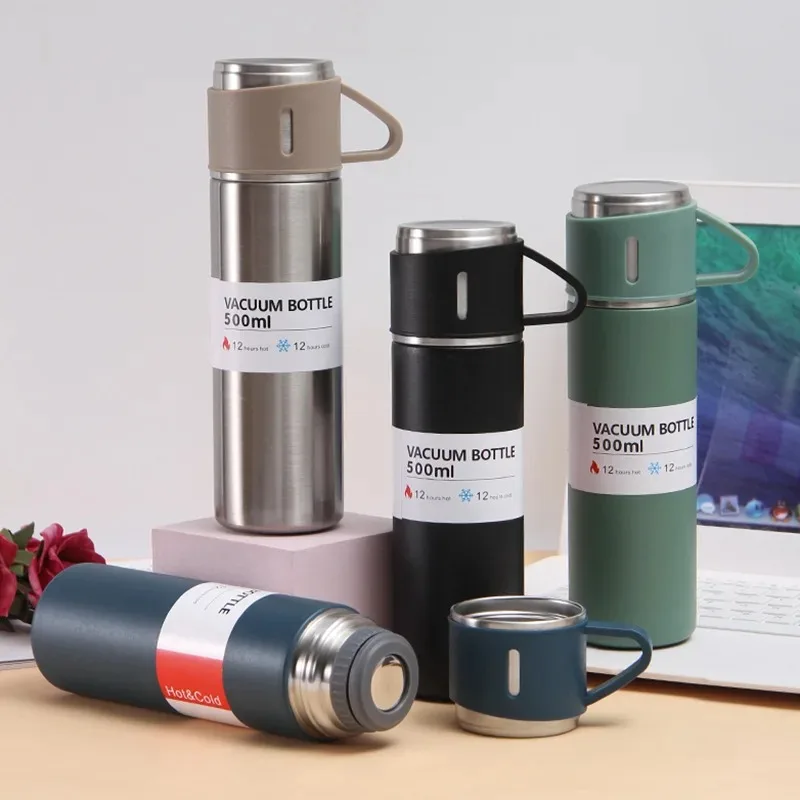 500ML 304 Stainless Steel Vacuum Insulated Bottle Office Business Style Coffee Mug Thermos Bottle Portable Flask kettle