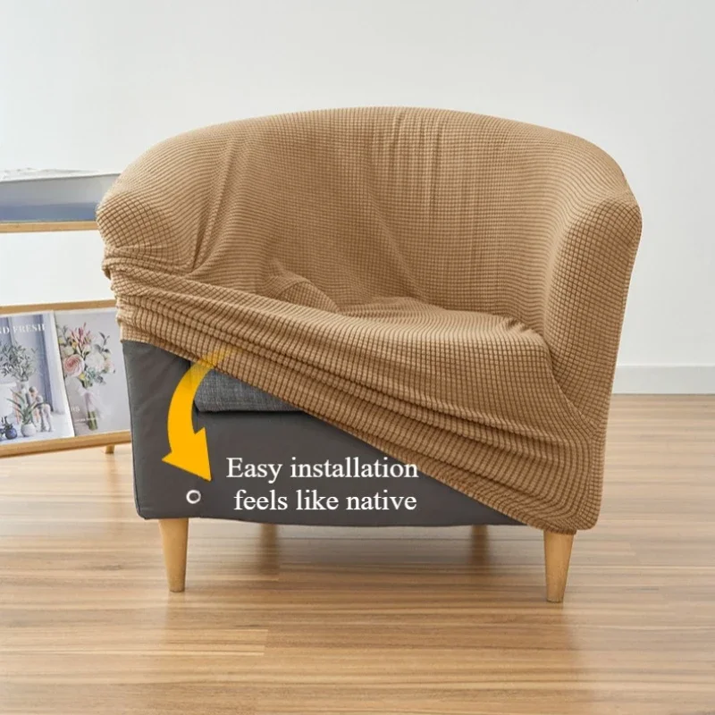 Imagen 4: Funda de sofá para Club de Color sólido, fundas elásticas para sillas y bañera, funda elástica para sofá de un solo asiento, fundas para sillón, Bar de estudio, mostrador para el hogar