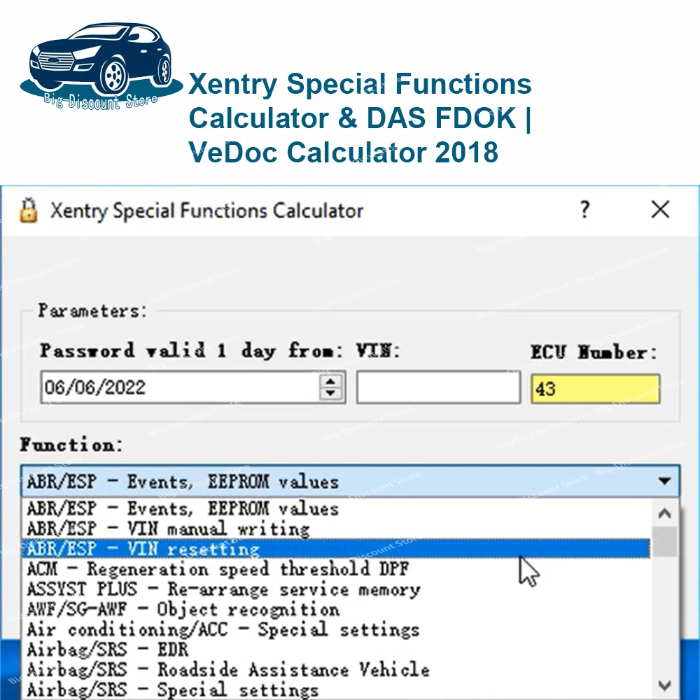 For M-B Star For B-enz Hot Keygen Xentry Special Functions Calculator & FDOK VeDoc Calculator 2018 English version Car software