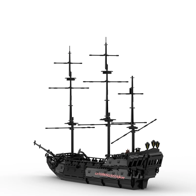 MOC-décennie s de construction de voilier Black Pearl, modèle médiéval, idées créatives de bricolage, jouet pour enfants, cadeau d'anniversaire, série 7.5 ate, 3456 pièces