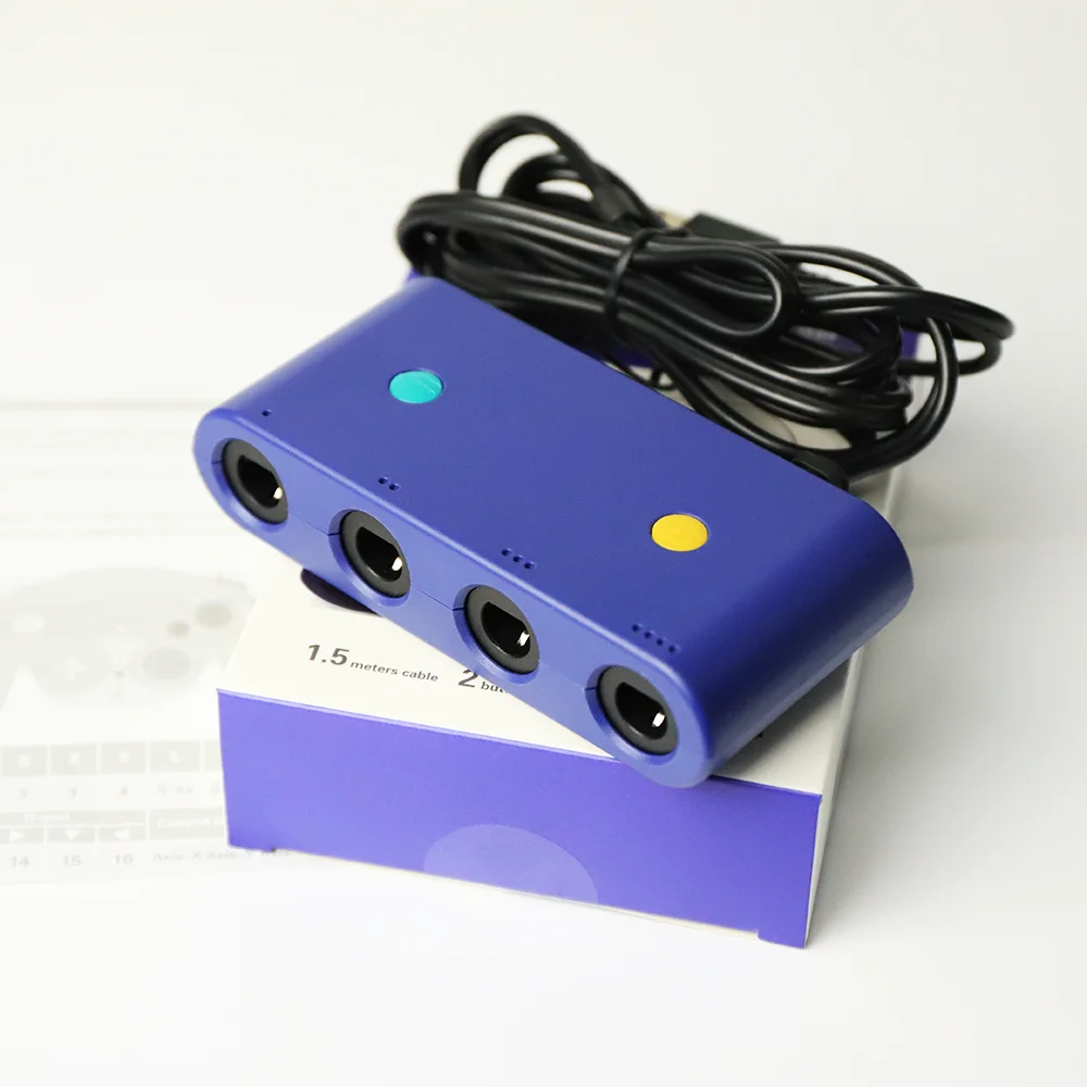 BlueRetro Controller Converter For NGC Gamecube Controllers Adapter for Nintend Switch /Wii U/PC 4 Ports With Turbo And Home Key