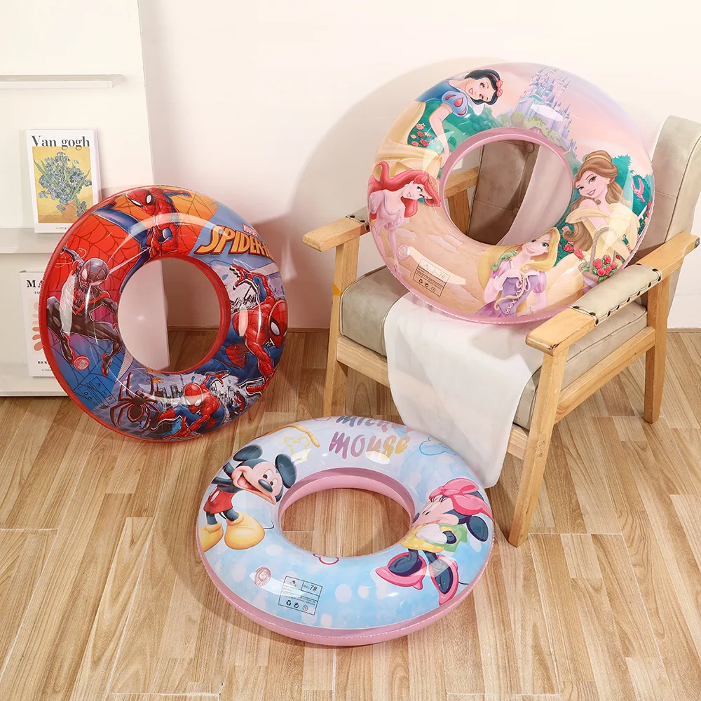 Anelli gonfiabili per feste d'acqua dei cartoni animati Disney Giocattoli Giocattolo gonfiabile in PVC spesso principessa Frozen per bambini