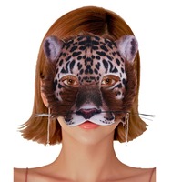 PVC Halloween Party Mask Realistic Full Face Animal Face Cosplay Prop Lightweight Durable Masquerade Costume Dress Up Accessory