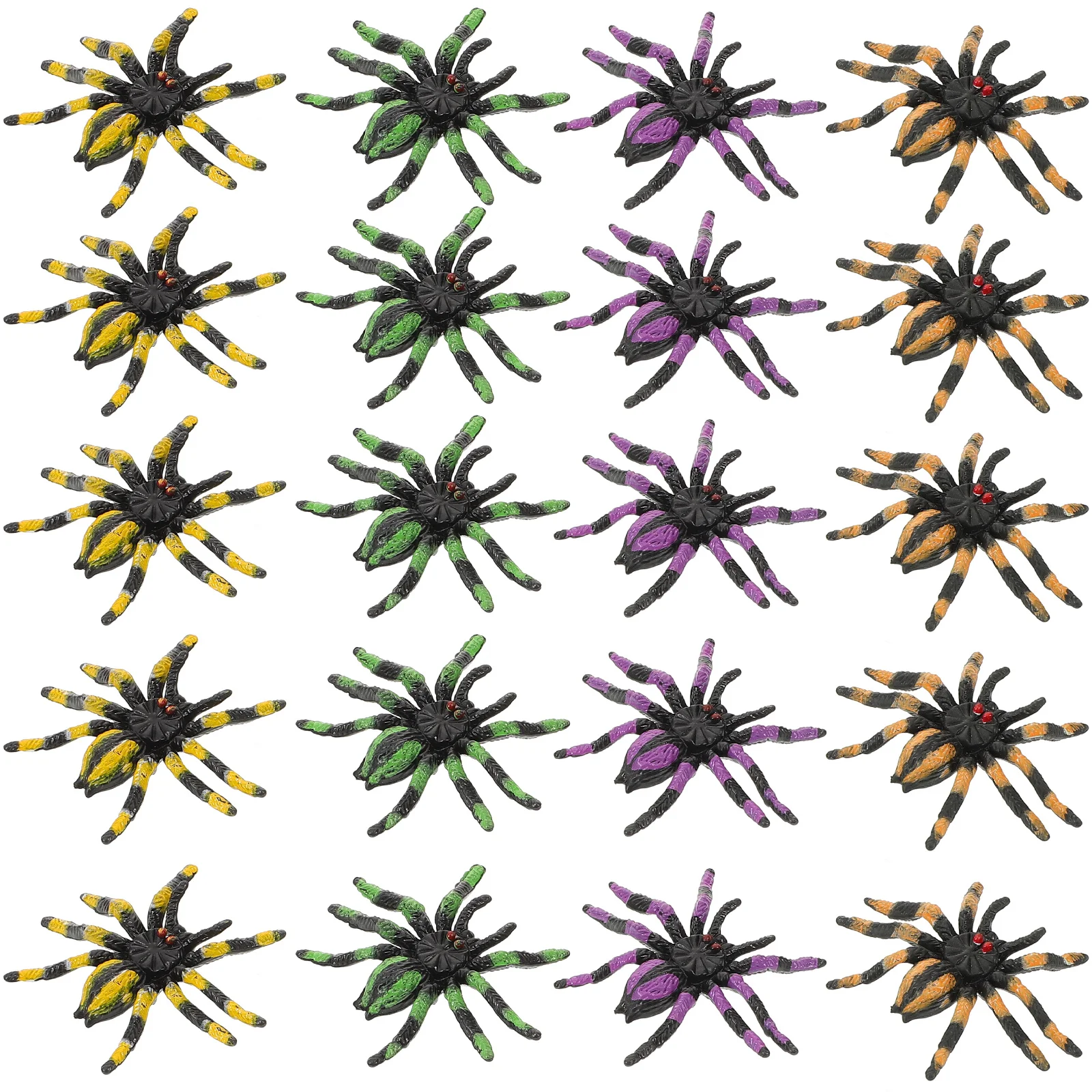 20개 할로윈 거미 장식품, 고급 모형 90cm 거미 소품, 파티 장난, 유령의 집, 무서운 실내외 장식용