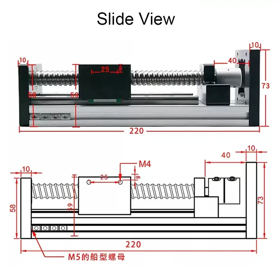CNC Gantry 3-Axis XYZ Linear Stage with Nema23 Motor