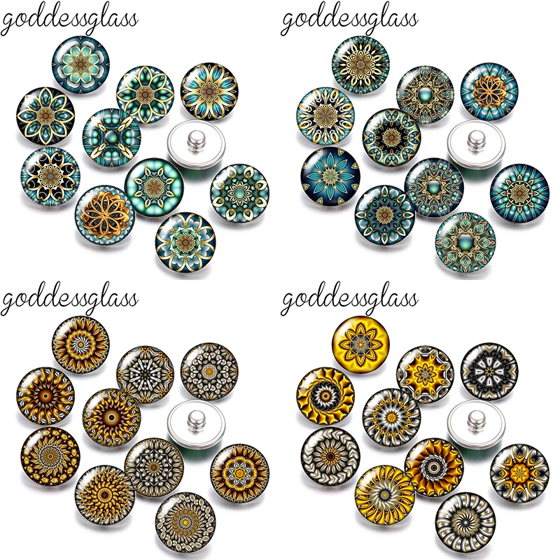 

New Green Patterns Golden Patterns 10pcs Round photo 12mm/18mm snap buttons for 12mm/18mm snap necklace DIY findings jewelry