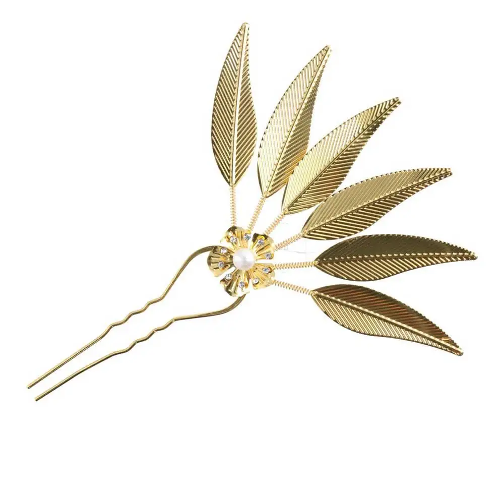 

Ancient Hanfu Headwear Girl Hair Accessories Flower Thai Headdress Metal Hair Sticks U Shape Hairpin Ancient Style Headwear