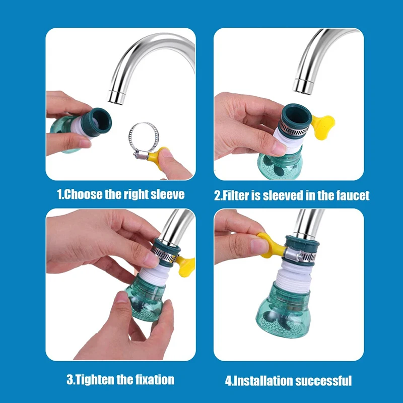 1 STÜCK 360 Rotation Universal Wasserhahn Bubbler Extender Splash Wasser Sparen Economizer Kopf Dusche Küche Wasserhahn Waschbecken Zubehör