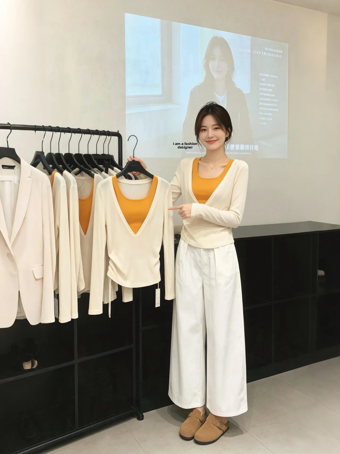 

Fashionable Women's Knitted Slim Fit Vest And Top Set V-Neck Design Breathable Lightweight Summer Outfit Casual Commute Style