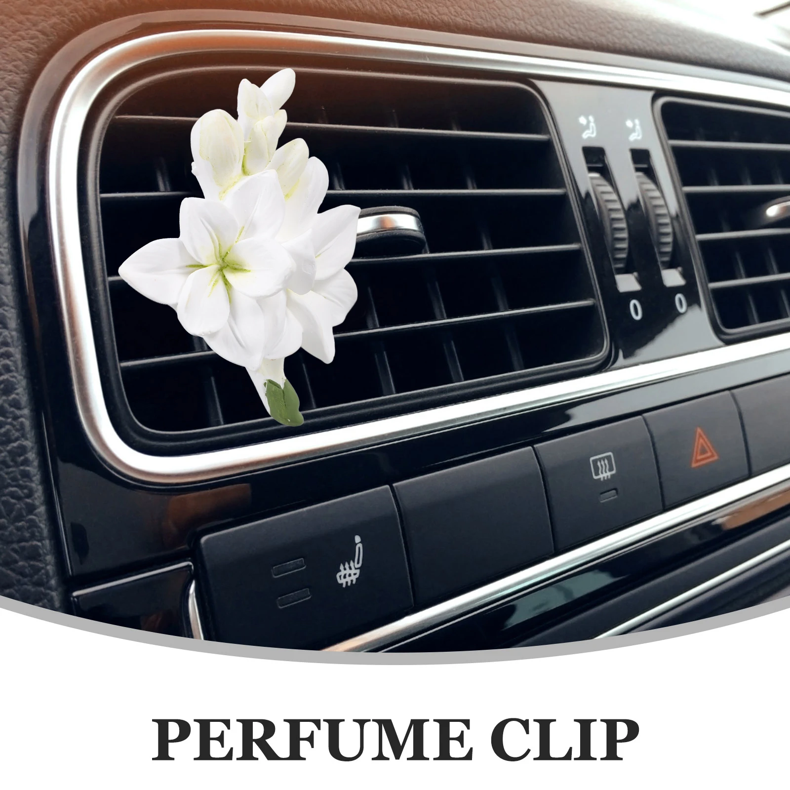 

Car Air Freshener Clip Gradient White Freesia Scented Vent Diffuser Stone Dashboard Decor Aromatherapy Accessories For Women Car
