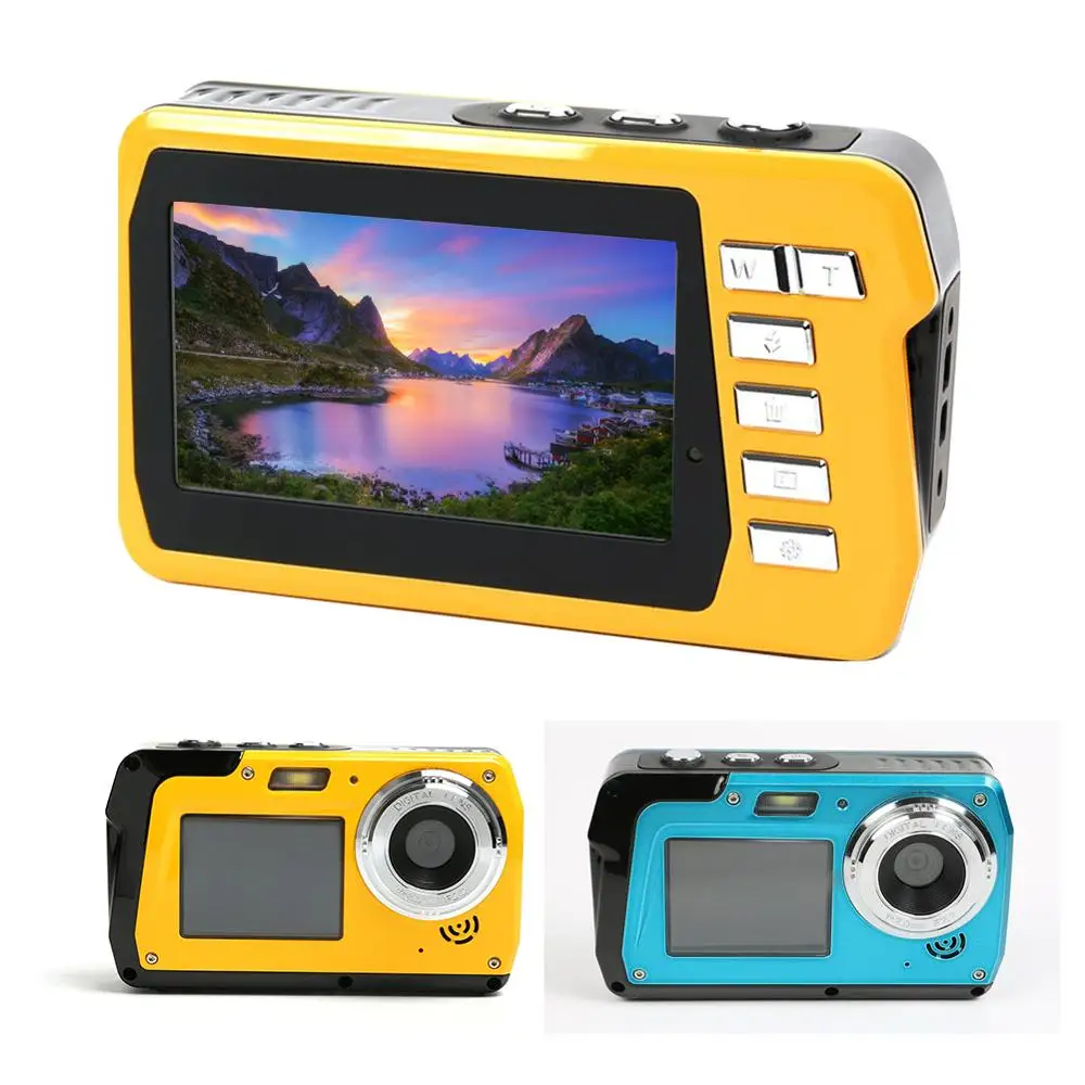 

HD 1080P Underwater Video Camera 48MP Dual Screen 16x Zoom Point Shoots Video Camcorder Sports Waterproof Digital Camera