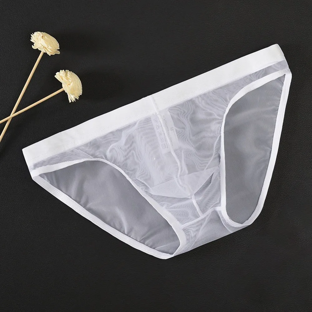 

Короткие трусы-стринги, модные мужские сексуальные прозрачные сетчатые трусы с кармашком, воплощение чувственности!