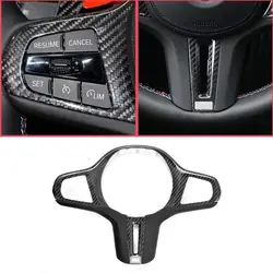 Fit For G30 G32 G42 G14 G01 G02 G05 G06 G07 G20 G22 G26 G29 G80  Real Carbon Fiber Steering Wheel Trim Cover Frame M Merformance