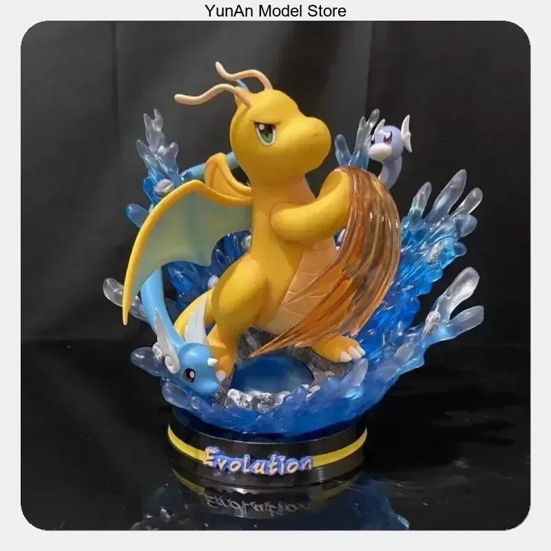 

28cm Dragonite Glow Version Scene Anime Figure Statue Desktop Ornament Collectible Gift