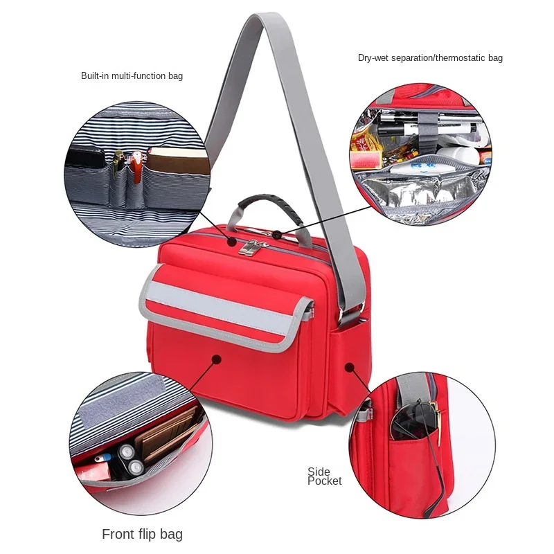 Family Outdoor Medical First Aid Bag Portable Small-scale Refrigerated Emergency Kit Waterproof Wear-resistant Sport Travel Bag